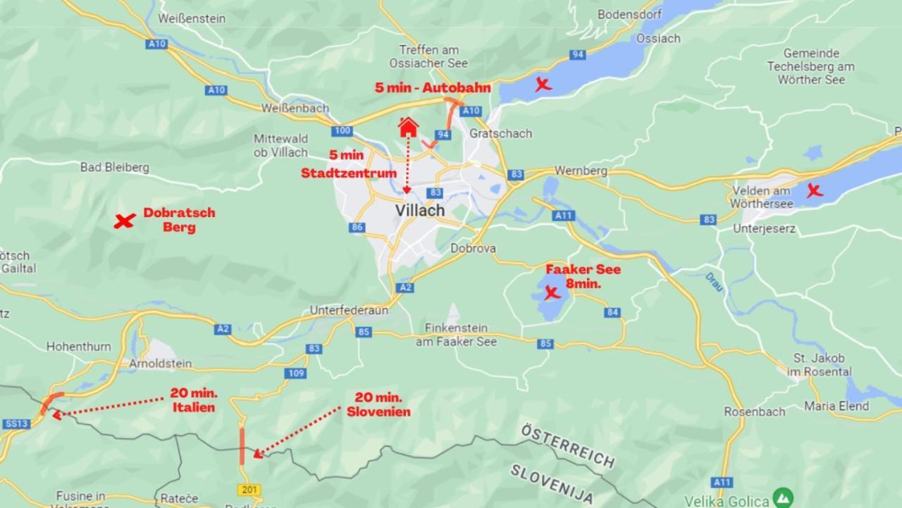 Appartamento Panoramablick Exklusiv Villach Esterno foto